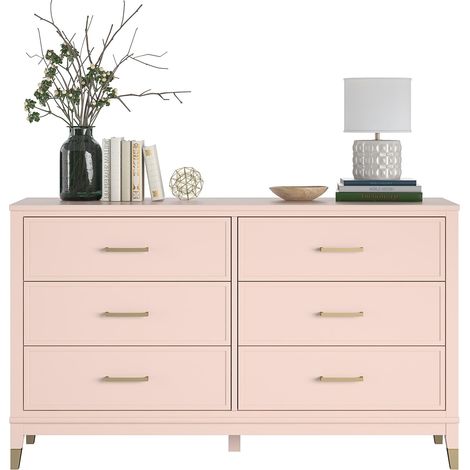 WesterleighCommode avec 6 tiroirs en effet bois rose (1/5)