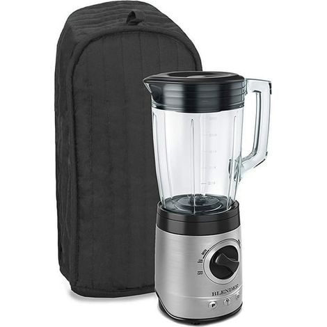 Bloc de protection anti-poussière pour robot pâtissier, cafetière et mixeur, housse noire universelle (1/4)