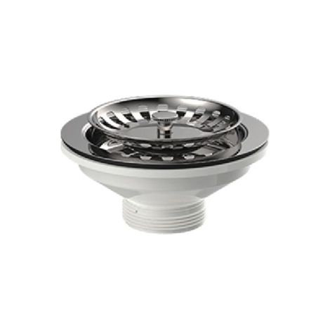 Bonde pour evier trou 90 grille diam 80 inox sans trop plein - CRISTINA ONDYNA OM50551
