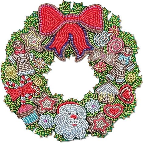Weitere Weihnachtsdekorationen, Christkranz, Halloweenkranz, 5D-A Diamantkristall-Hängekranz (1/4)
