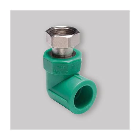 Raccordo Gomito Filettato Con Codolo In Ppr Verde Pn 25 1" X Ø 32 (1/2)