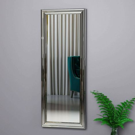 Dmora - Spiegel Adrastea, Spiegel mit Rahmen, Wanddekorationsartikel, Spiegeldekoration, 40x3h105 cm, Silber, mit verstärkter Verpackung (1/5)