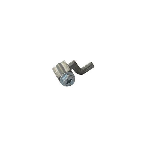 Punta adaptable universal de aluminio en forma de "z" con tornillo. Para cable de diámetro máximo de 2 mm. (pack de 10)