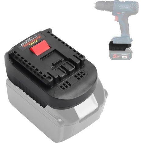 MT18BS Adaptateur pour batterie Makita 18 V Bosch Professional System compatible convertisseur pour batteries BL1850, BL1840, BL1830, BL1820, BL1815N (1/5)