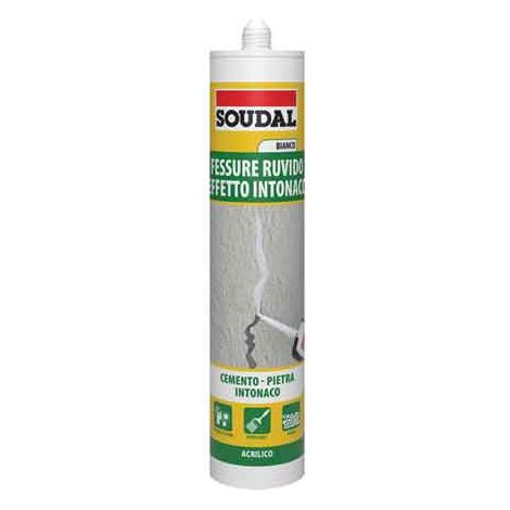SILICONE ACRILICO EFFETTO INTONACO SOUDAL 300 ml - Bianco Ruvido - SOUDAL