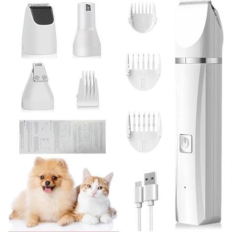 4-in-1 Pfotenschere mit Pfotentrimmer und Krallenschleifer für Hunde, Katzen und Kleintiere (1/4)