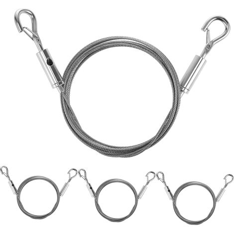 Lot de 4 fils suspension en acier inoxydable, réglables, pour cadres, (1/5)