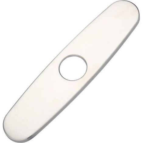 Cache-robinet décoratif - Plaque de recouvrement pour évier - Plaque de robinet de cuisine - Acier inoxydable - Cache-trou d (1/4)