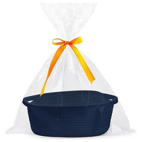 Panier De Rangement En Corde De Coton - 30,5 X 20,3 X 12,7 Cm - Style Ferme - Poignées Robustes - Pour Serviettes Ou Cadeaux - 1 Pièce (1/4)