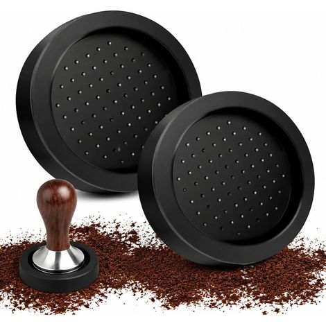 Lot de 2 tapis de tasseur à café en silicone, 60 mm, support antidérapant pour porte-filtre et accessoires de barista, coussin de protection durable, base stable et facile à nettoyer. (1/5)