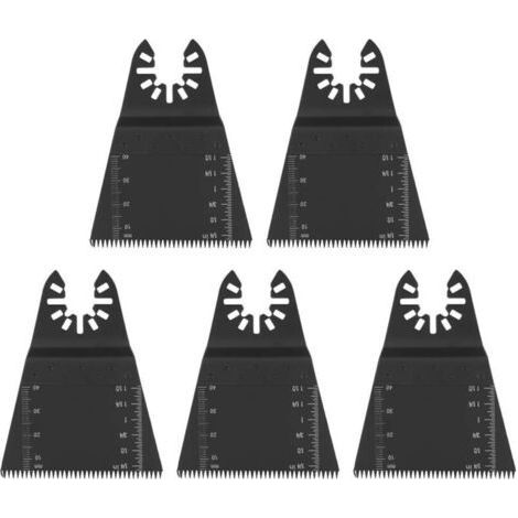 Lames d'outils oscillantes, 5 pièces 65mm Lames de scie multi-outils oscillantes Kit de lames de scie universelles à dégagement rapide Métal Bois Plastique Oscillant (1/5)