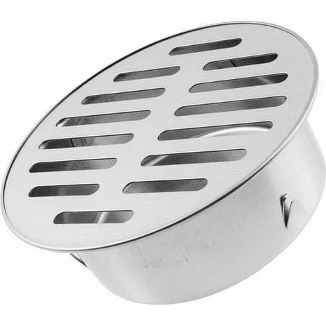 Desagüe redondo de acero inoxidable para suelo, desagüe antibloqueo para balcón, tapa de desagüe (boca plana de 188 mm) (1/4)