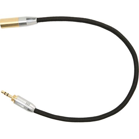 Câble adaptateur professionnel plaqué or 3,5 mm mâle vers mini XLR 3 broches pour microphone, table de mixage et caméra. (1/5)