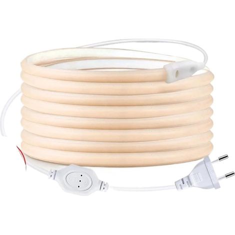 Bande Lumineuse LED COB 6m 220V 288LED/m Étanche Extérieur Blanc Froid 6000K 6m Éclairage Décoratif Maison Cuisine Jardin Télévision avec Interrupteur