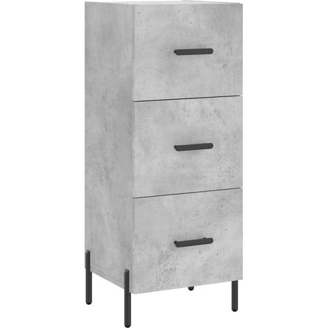 Buffet Meuble de rangement Gris béton 34,5x34x90 cm Bois d'ingénierie (1/5)