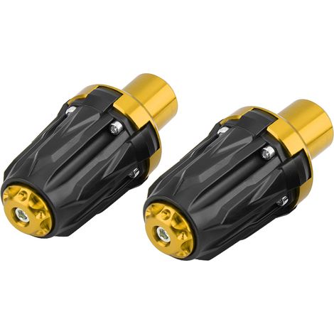 Une paire de patins anti-chute pour cadre de pot d'échappement de moto de 10 mm (dorés) (1/5)