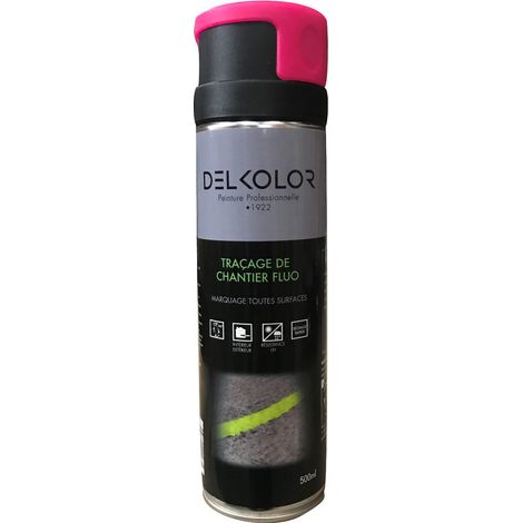 Delkolor Peinture de traçage et marquage au sol fluo 500 ml Couleur: FUCHSIA