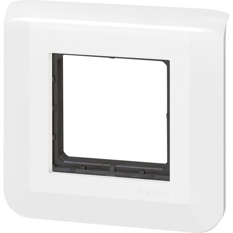 Legrand – Plaque Mosaic 2 modules – Support à vis – Blanc – Compatible avec mécanismes Mosaic – Installation rapide dans boîte Batibox