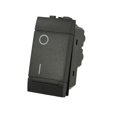 Interruttore 2P 16A Bipolare 0-1 Nero Compatibile Bticino Living SD80002