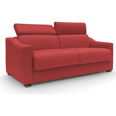 Amber Schlafsofa mit 18 cm hoher Matratze Stoff T05 171 cm (mat. 120x197) rot (1/4)