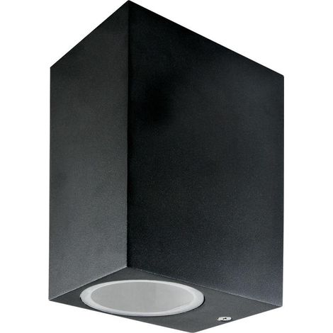 Außen-Garten-Wandleuchte Boston 2xGU10 IP44 schwarz Goldlux