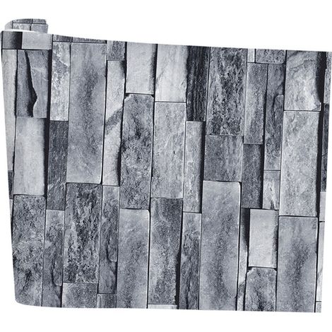 Papier peint autocollant 3D effet brique vintage de 6 m (19,69 pi) pour maison ou restaurant. (1/5)