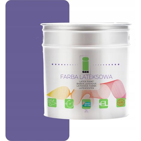 PITTURA MURALE AL LATTICE PER PARETI INTERNE VIOLA LAVANDA 2L POLONIA (1/5)