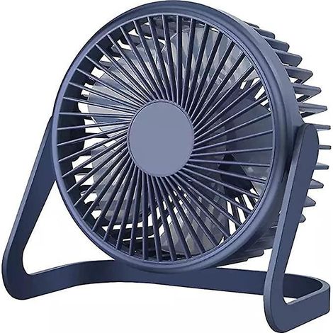 ventilateur Usb (bleu Fonc, Deuxime Vitesse De 6 Pouces), Petit Ventilateur De Bureau De Bureau, Vent Fort, Silencieux, Tte Haute  360 Degrs (1/5)