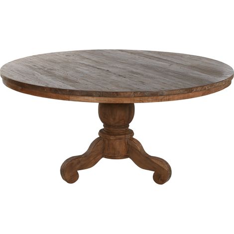 Mesa Comedor Teca Reciclada 160X160X78 Pie (1/5)