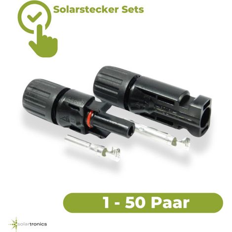 1 bis 50 Paar Solar Stecker für Solarkabel 4-6 mm² PV Stecker kompatibel mit MC4 40 Paar