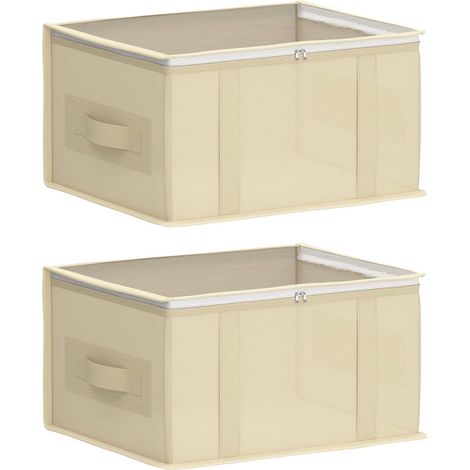 vidaXL Caja de almacenamiento con ventana superior transparente 2 uds. (1/2)