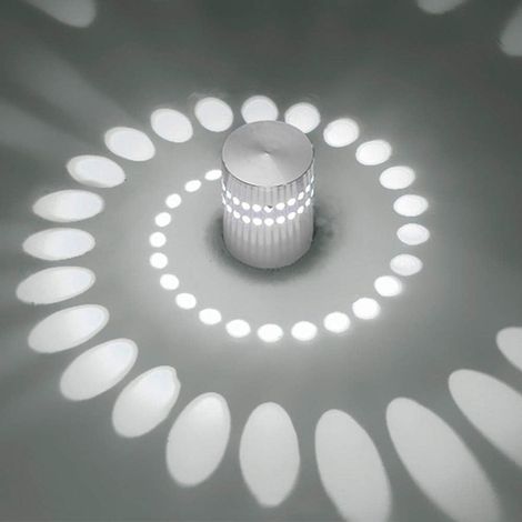 Lámpara de Pared LED 3W Aluminio Moderna para Salón, Dormitorio, Pasillo, Baño(Blanco Frío) (1/5)
