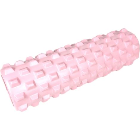 Gym et Pilates avec rouleau de yoga de 30 cm pour massage du dos, bloc de yoga, équipement d'exercice à domicile rose-FA- rose