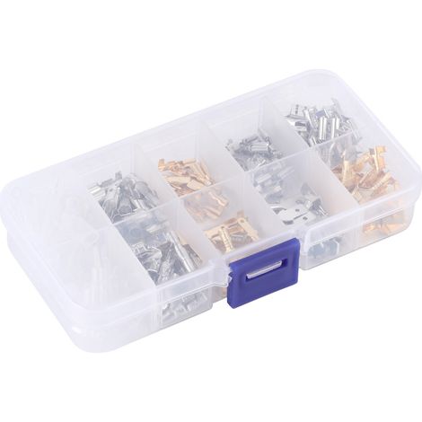 150 Pièces Connecteurs de Câble à Pression à Froid 2.8/4.8/6.3/4mm avec Manchons Isolants Mâles et Femelles (1/5)