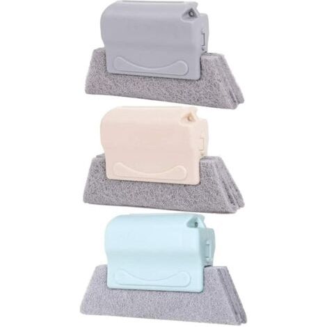 Cepillo estriado extragrande y grueso para limpiar las rendijas de las ventanas, un juego de 3 herramientas de limpieza para una limpieza profunda.