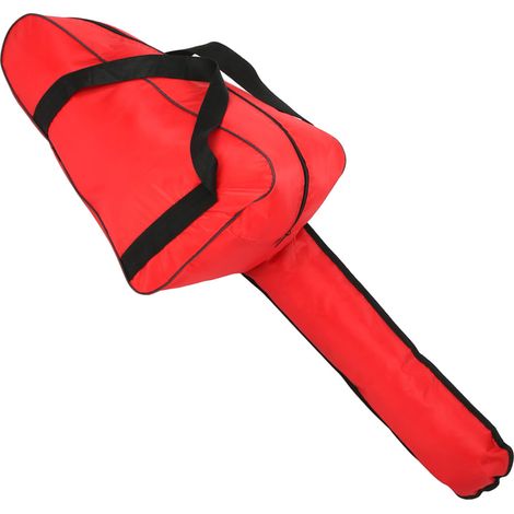 Sac de transport pour tronçonneuse, robuste et imperméable, en tissu Oxford, pour bûcheron (rouge) (1/5)