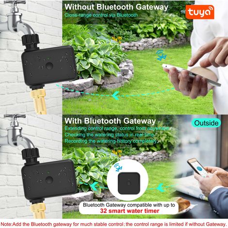 Sistema di irrigazione automatico per giardino Tuya Wifi con timer, dispositivo di irrigazione per balcone e giardino, rilevamento pioggia, controllo intelligente. (1/5)
