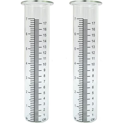 7-Zoll-Ersatzrohr für Regenmesser aus Kunststoff, 8,25 x 2,25 x 1,75 Zoll, kältebeständig, rissbeständig, für den Außenbereich, Garten, Hof, Haus, 2 Stück (1/4)