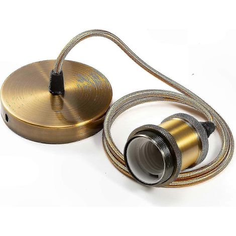 Suspension Métallique pour Plafond, Douille E27 avec Câble, Éclairage Industriel Moderne (1/5)