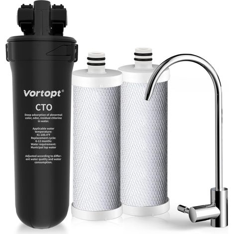 Vortopt Q8-C1 Wasserfiltersystem, 19.000 Gallonen, 2 Filter