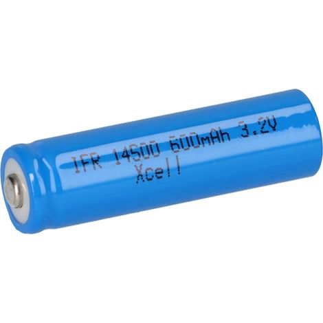 4x XCell IFR 14500 AA Solar Akku LiFePO4 3,2V 600mAh (1/5)