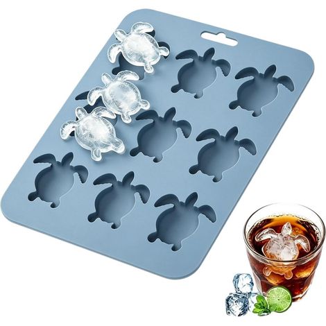 À Glaçons Moule Glace Tortue Animal Souple Réutilisable 9 Cavités (1/5)
