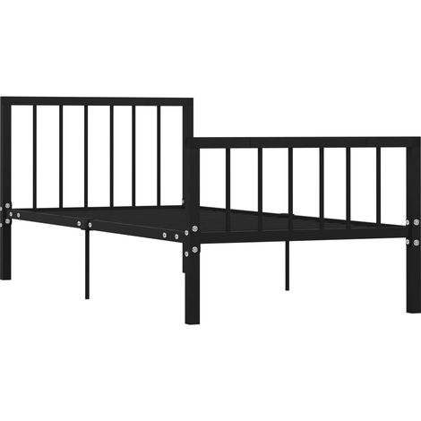 Maison Exclusive - Estructura de cama sin colchón metal negro 100