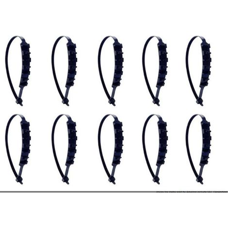 Kaelt - Lot de 10 chaînes de secours pour motos, triangulaires, antidérapantes, universelles, pour l'hiver, la neige, les voitures (1/5)
