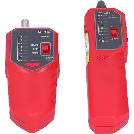 Détecteur de câble réseau NF-168S avec écouteurs, réglage de sensibilité et fonction anti-interférences pour tests POE (1/5)
