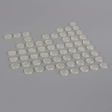 Lot de 100 pastilles Silicone, Pièces de Fixation Anneaux de retenue de Joint Transparentes pour Protection parquet 8 x 2,5 mm.