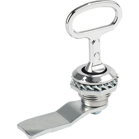 2 Pièces Serrure à Came Cylindrique Verrou à Came en Alliage de Zinc Serrure à Came avec Clé à Douille Triangulaire Serrure de Boîte aux Lettres Serrure de Tiroir Cabinet pour Armoires, Portes (1/4)