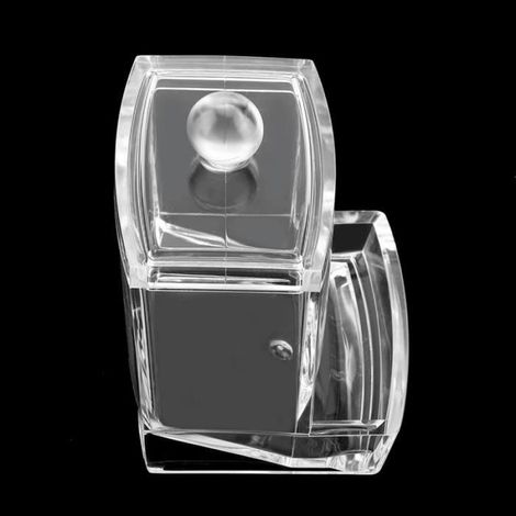 Distributeur De Coton-Tige - Acrylique Transparent - Pour Salle De Bain Et Cosmétique - 1 Pièce (1/4)