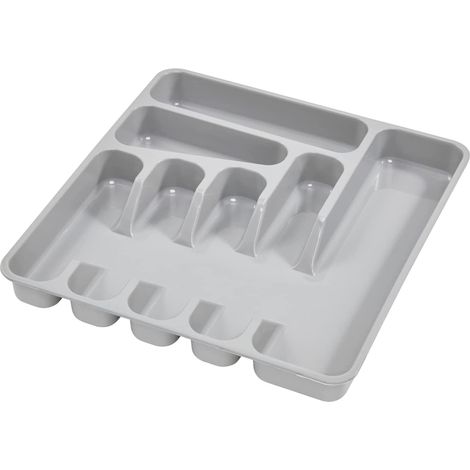 Bandeja organizadora para cubiertos 39,5 x 37 x 5, gris nórdico (1/4)
