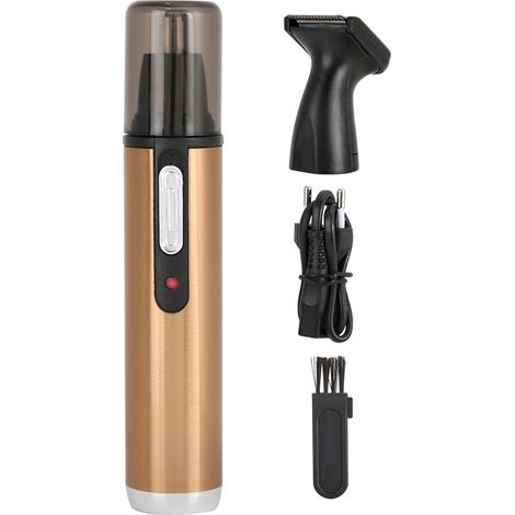 Coupe-Barbe Électrique Multifonction Tondeuse à Poils de Nez et Sourcils 220V EU Plug Or Luxe (1/5)